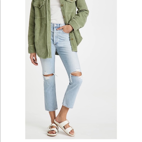 AGOLDE High Rise Riley Straight Crop Jeans size 29 - Picture 1 of 4